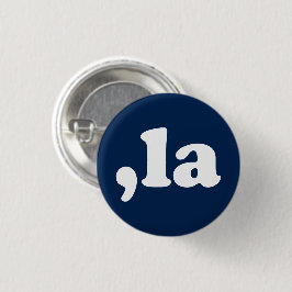 Comma La kamala Aussprache Typografie Marine blau Button