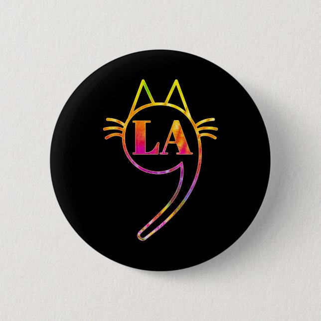 Comma La Kamala Cat Gefärbte Krawatte Retro Harris Button (Vorderseite)