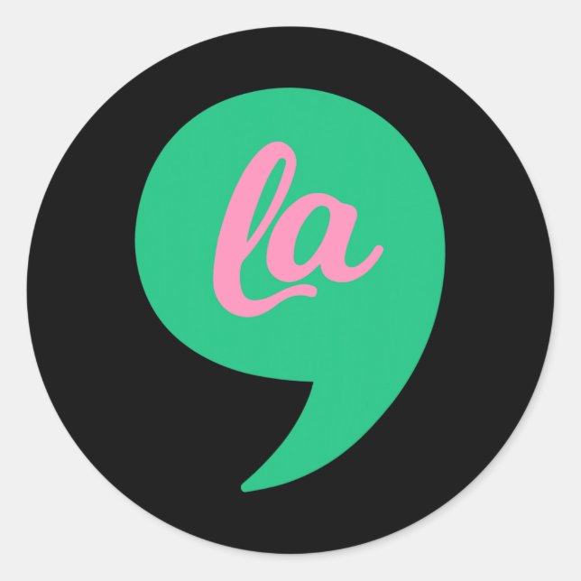 Comma La Kamala Harris 2022 Wahlkosten Runder Aufkleber (Vorderseite)