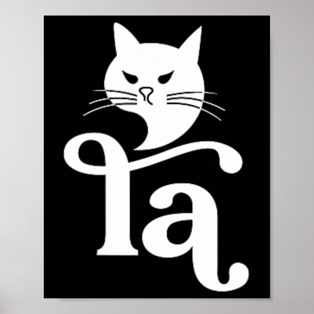 Comma La Kamala Harris 2024 Funny Childless Cat La Poster (Vorne)