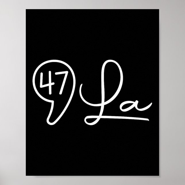 Comma La Kamala Harris 47 Feminine Script for Wome Poster (Vorne)