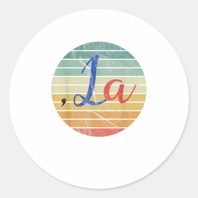 Comma La Kamala Harris Funny Election 2020 G Runder Aufkleber (Vorderseite)