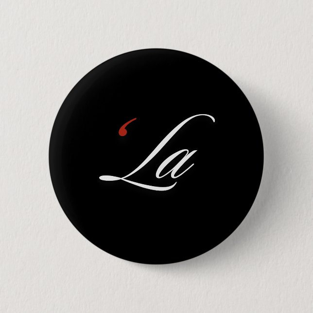 Comma La Kamala Harris Funny Punctuation La Electi Button (Vorderseite)