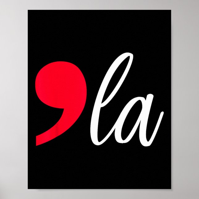 Comma La Kamala Harris für Präsidentin 2024 Frauen Poster (Vorne)