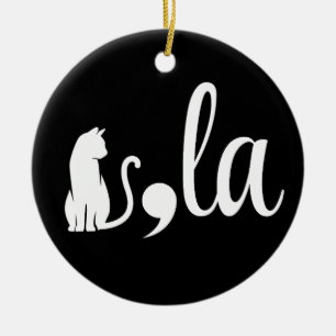 Comma La Kamala Harris - Katzenmutter für Kamala Keramik Ornament