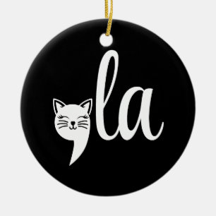 Comma La Kamala Harris - Katzenmutter für Kamala Keramik Ornament