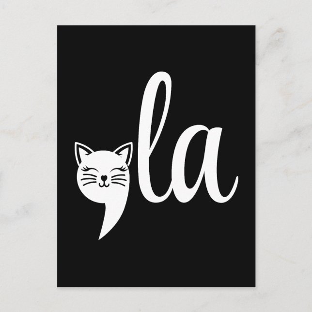 Comma La Kamala Harris - Katzenmutter für Kamala Postkarte (Vorderseite)