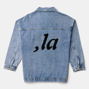 Comma La Kamala Harris - maßgeschneidertes Textdes Jeansjacke