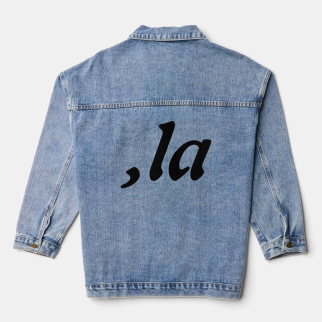 Comma La Kamala Harris - maßgeschneidertes Textdes Jeansjacke (Rückseite)