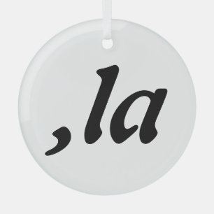Comma La Kamala Harris - maßgeschneidertes Textdes Ornament Aus Glas