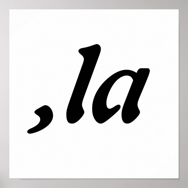 Comma La Kamala Harris - maßgeschneidertes Textdes Poster (Vorne)