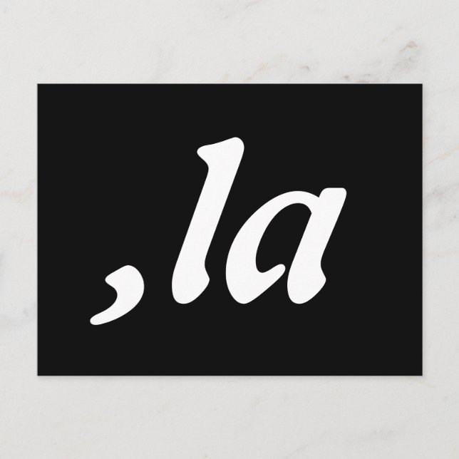 Comma La Kamala Harris - maßgeschneidertes Textdes Postkarte (Vorderseite)