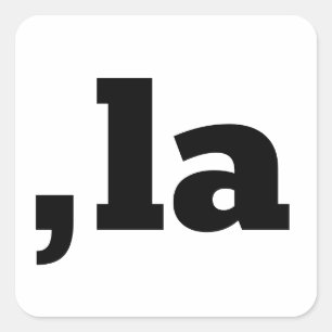 Comma La Kamala Harris - maßgeschneidertes Textdes Quadratischer Aufkleber