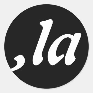 Comma La Kamala Harris - maßgeschneidertes Textdes Runder Aufkleber