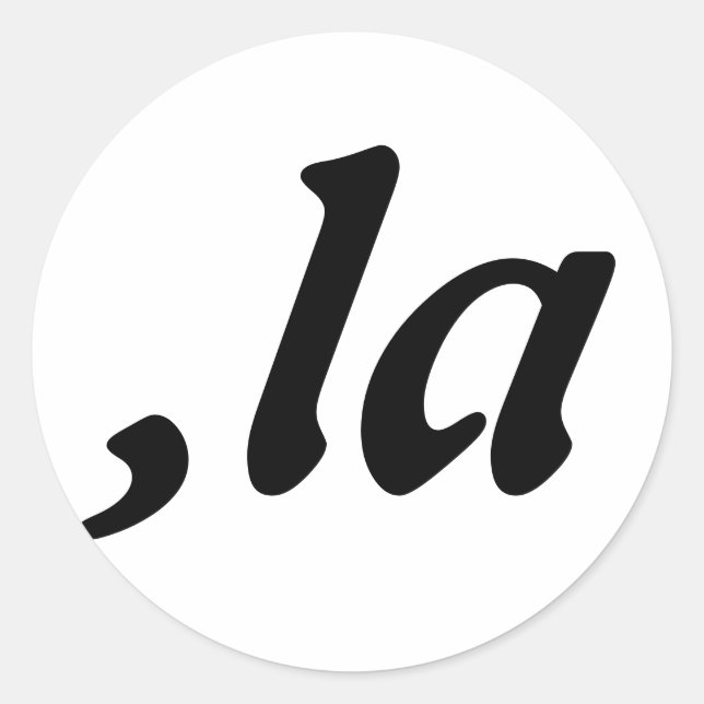 Comma La Kamala Harris - maßgeschneidertes Textdes Runder Aufkleber (Vorderseite)