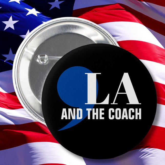 Comma La Kamala Harris Tim Walz Coach 2024 Commala Button (Von Creator hochgeladen)