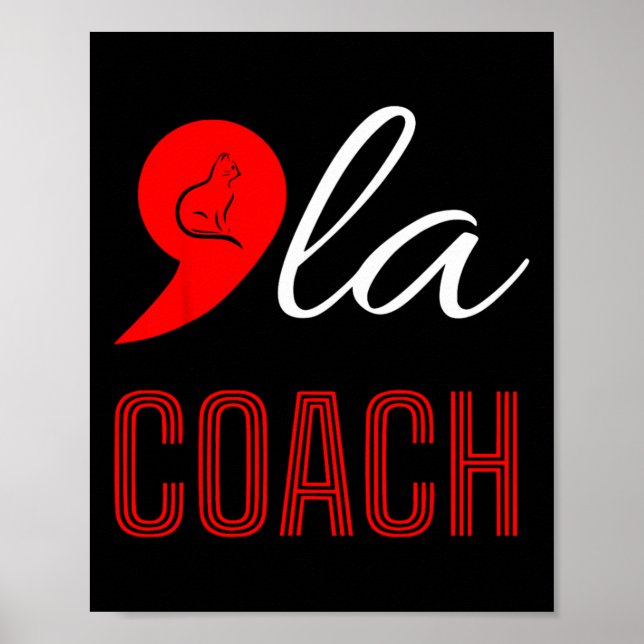 Comma La Kamala Harris Tim Walz Coach 2024 La Comm Poster (Vorne)