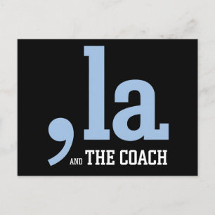 Comma La Kamala Harris Tim Walz Coach 2024 Postkarte