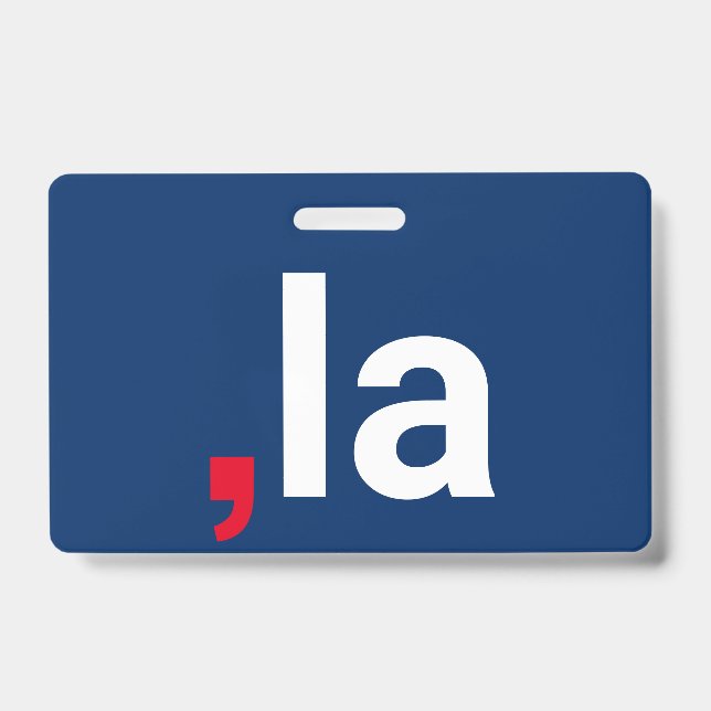 Comma La kamala lustige Aussprache rot-blau Ausweis (Vorderseite)