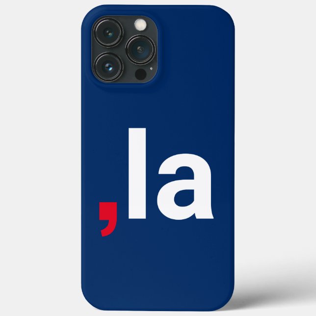 Comma La kamala lustige Aussprache rot-blau Case-Mate iPhone Hülle (Rückseite)
