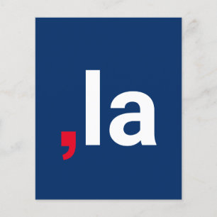 Comma La kamala lustige Aussprache rot-blau Flyer