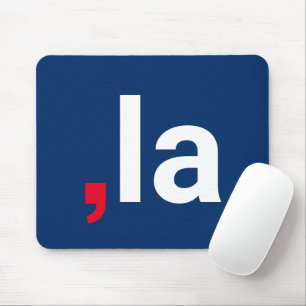 Comma La kamala lustige Aussprache rot-blau Mousepad