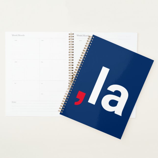 Comma La kamala lustige Aussprache rot-blau Planer (Anzeige)