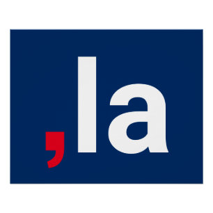 Comma La kamala lustige Aussprache rot-blau Poster