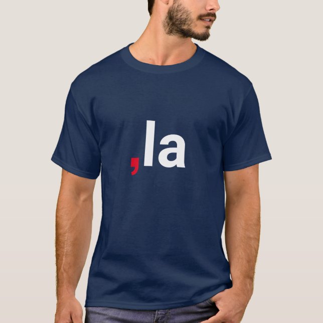 Comma La kamala lustige Aussprache rot-blau T-Shirt (Vorderseite)