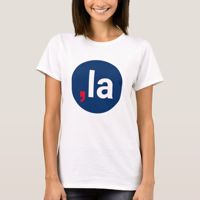 Comma La kamala lustige Aussprache rot-blau T-Shirt (Vorderseite)