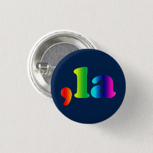 Comma La kamala typografisches Gefälle Regenbogens Button