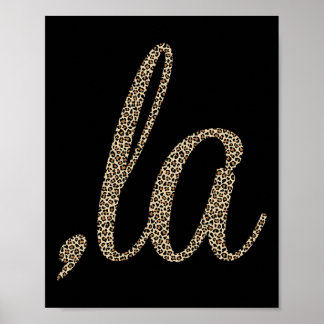 Comma La Leopard Print Funny Poster