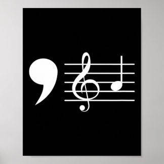 Comma La Musiknotens Kamala Harris Music Teacher E Poster