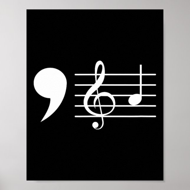 Comma La Musiknotens Kamala Harris Music Teacher E Poster (Vorne)