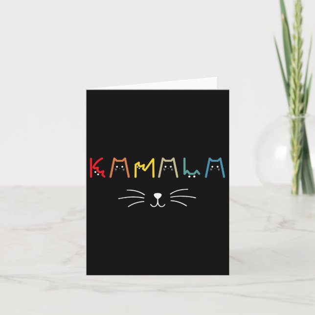 Commala Cat Lettering Positive Funny Cat Letters Karte (Vorderseite)