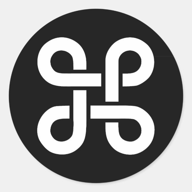 Command Apple Mac Ideologie Runder Aufkleber (Vorderseite)