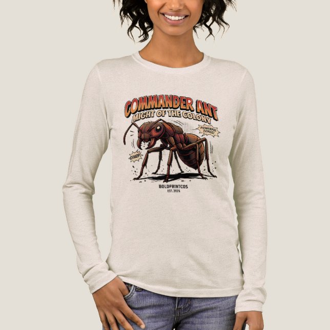 Commander Ant Damen T-Shirt Tri-Blend Shirt (Vorderseite)