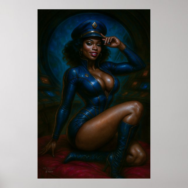 Commander Gail Kween Poster | Sinnliche Sci-Fi Pin (Vorne)