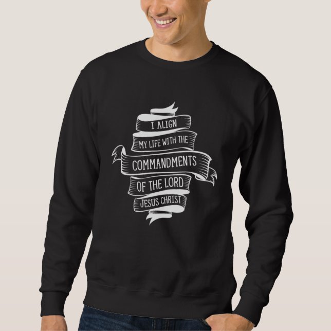 Commandments of Jesus Christ Faith Christianity Bi Sweatshirt (Vorderseite)
