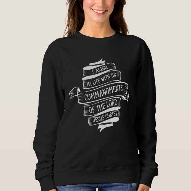Commandments of Jesus Christ Faith Christianity Bi Sweatshirt (Vorderseite)