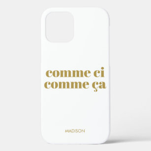 Comme ci commça Funny French Sprichwort Beige Oliv Case-Mate iPhone Hülle