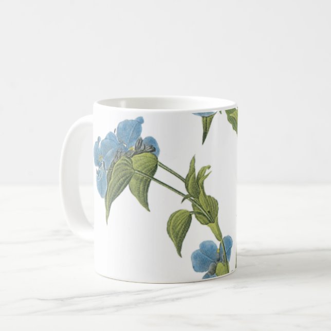 Commelina (Commelina tuberosa) von Redouté Kaffeetasse (Vorderseite Links)