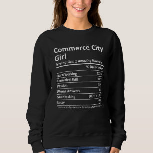Commerce City Girl Co Colorado Funny City Zuhause  Sweatshirt