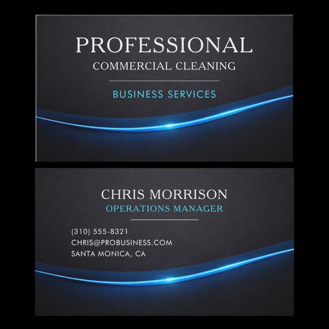 Commercial Cleaning Services Professional Visitenkarte (Von Creator hochgeladen)