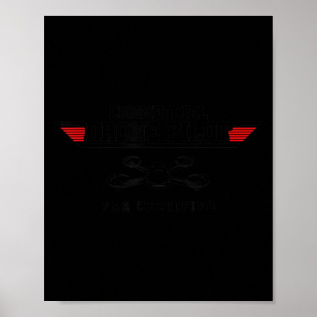 Commercial Drone Lot Faa Certified Drone Lot Drone Poster (Vorne)