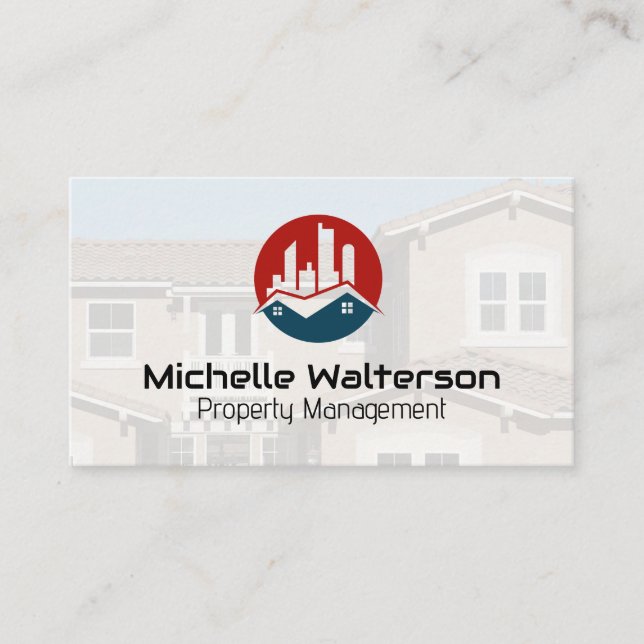 Commercial Real Estate Logo | Property Management Visitenkarte (Vorderseite)