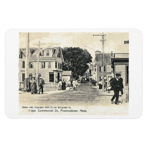 Commercial St, Provincetown, Vintage-Postkarte Magnet
