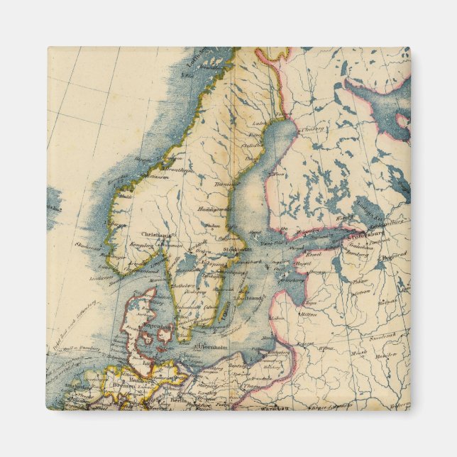 Commerciale Industrial Map of Europe Magnet (Vorne)
