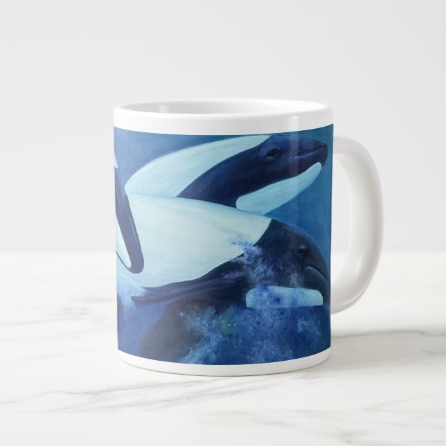 Commersons Dolphins Jumbo-Tasse (Vorderseite Rechts)