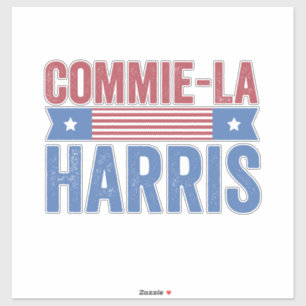 Commie-La Harris 2024 Funny Anti Kamala Harris Aufkleber